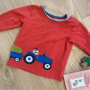 Mini Boden Long Sleeve Appliqué Shirt 18-24 mo